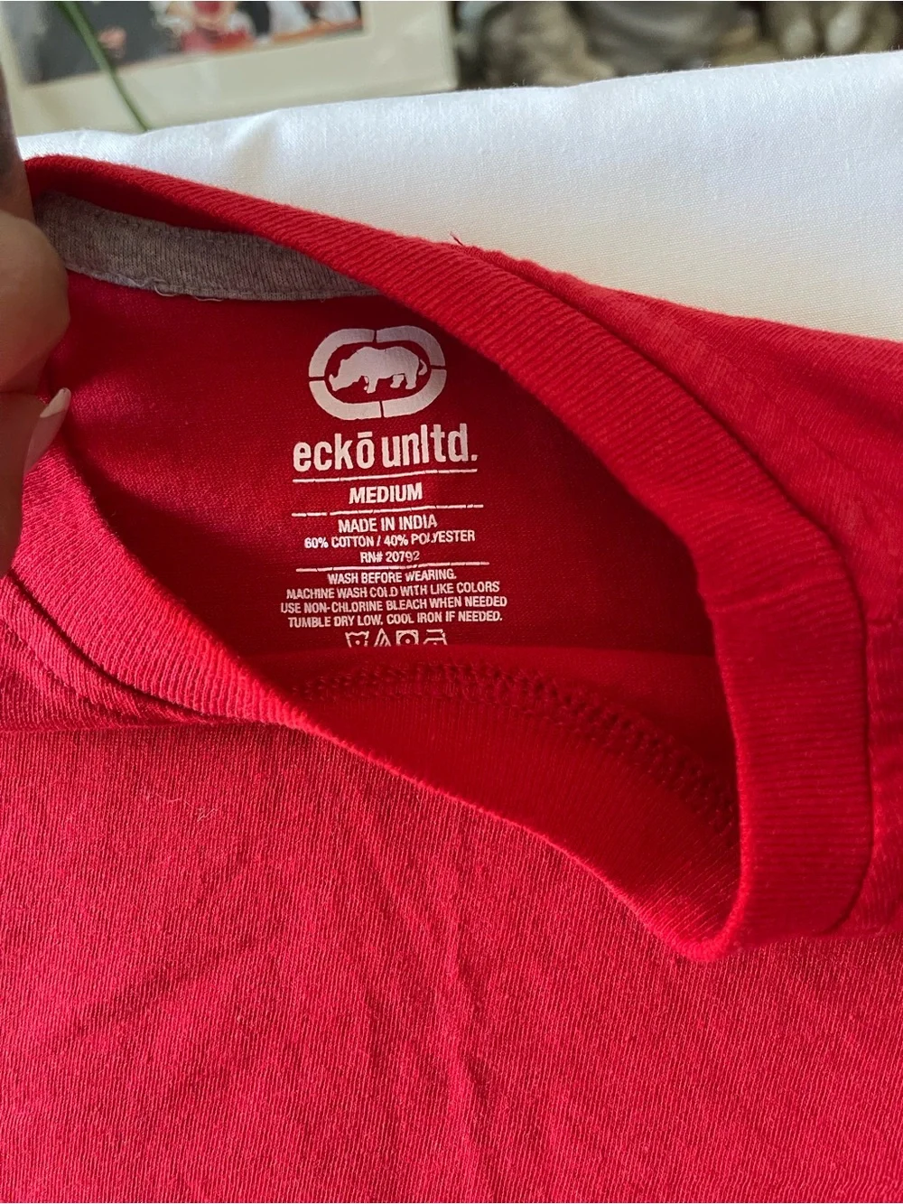 Ecko Unlimited Red Short Sleeve Graphic Pocket Tee